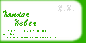 nandor weber business card
